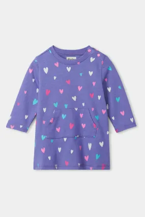 Baby Girl Dress Hatley Confetti Hearts - Iris