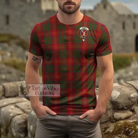 Burns Tartan Cotton T-Shirt with Family Crest