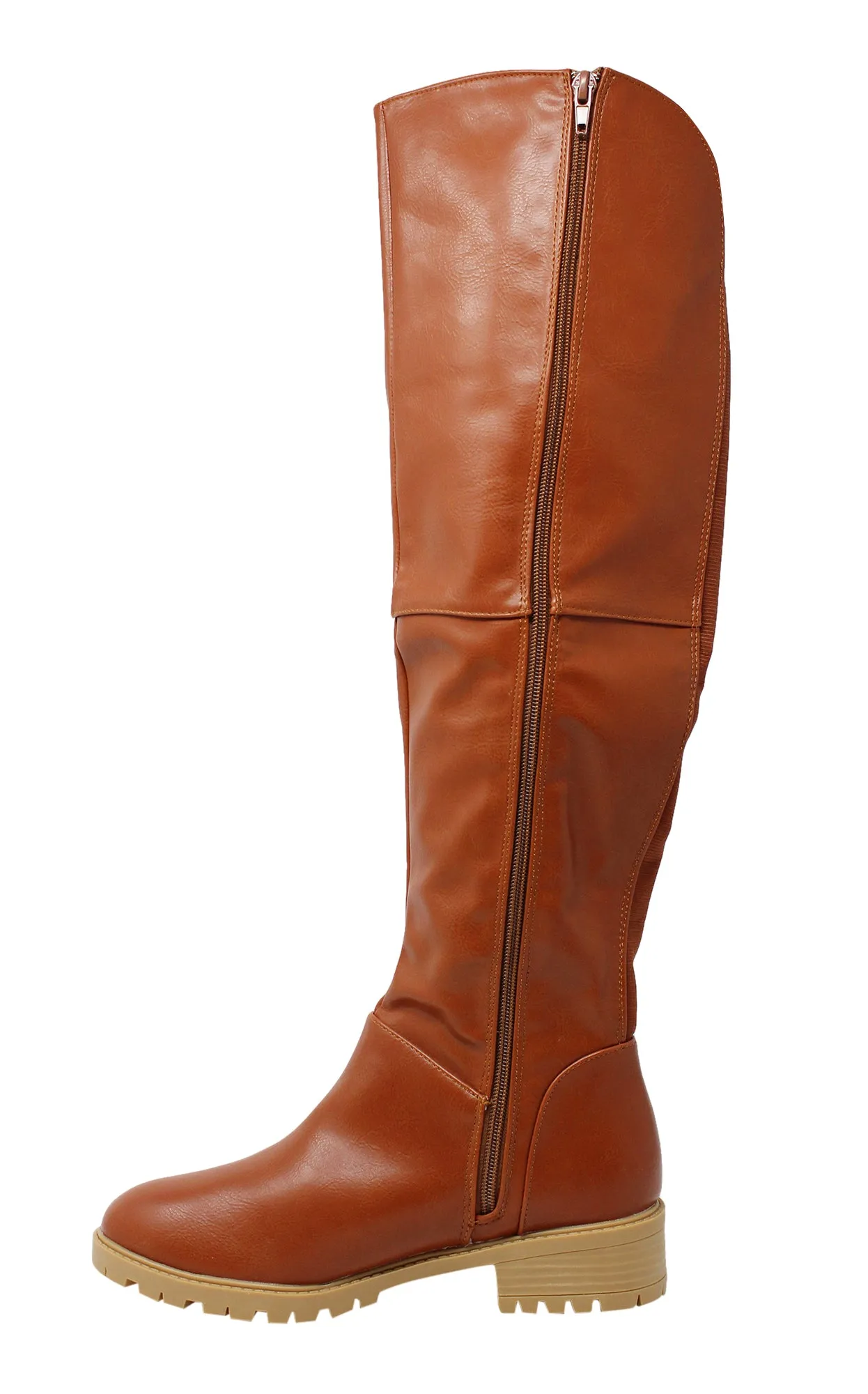 Charming Lady Women's Stretch Calf Knee High Riding Boot