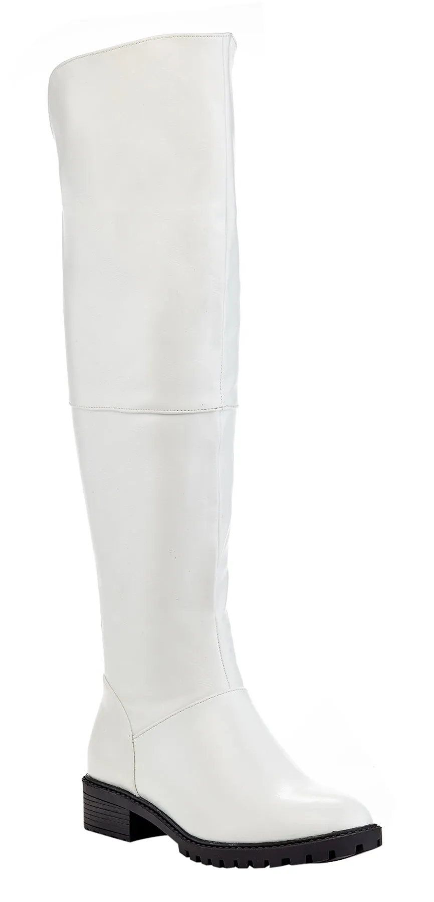 Charming Lady Women's Stretch Calf Knee High Riding Boot