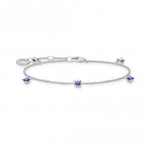 Charming Sterling Silver Blue Stones Bracelet A2058-699-32-L19V