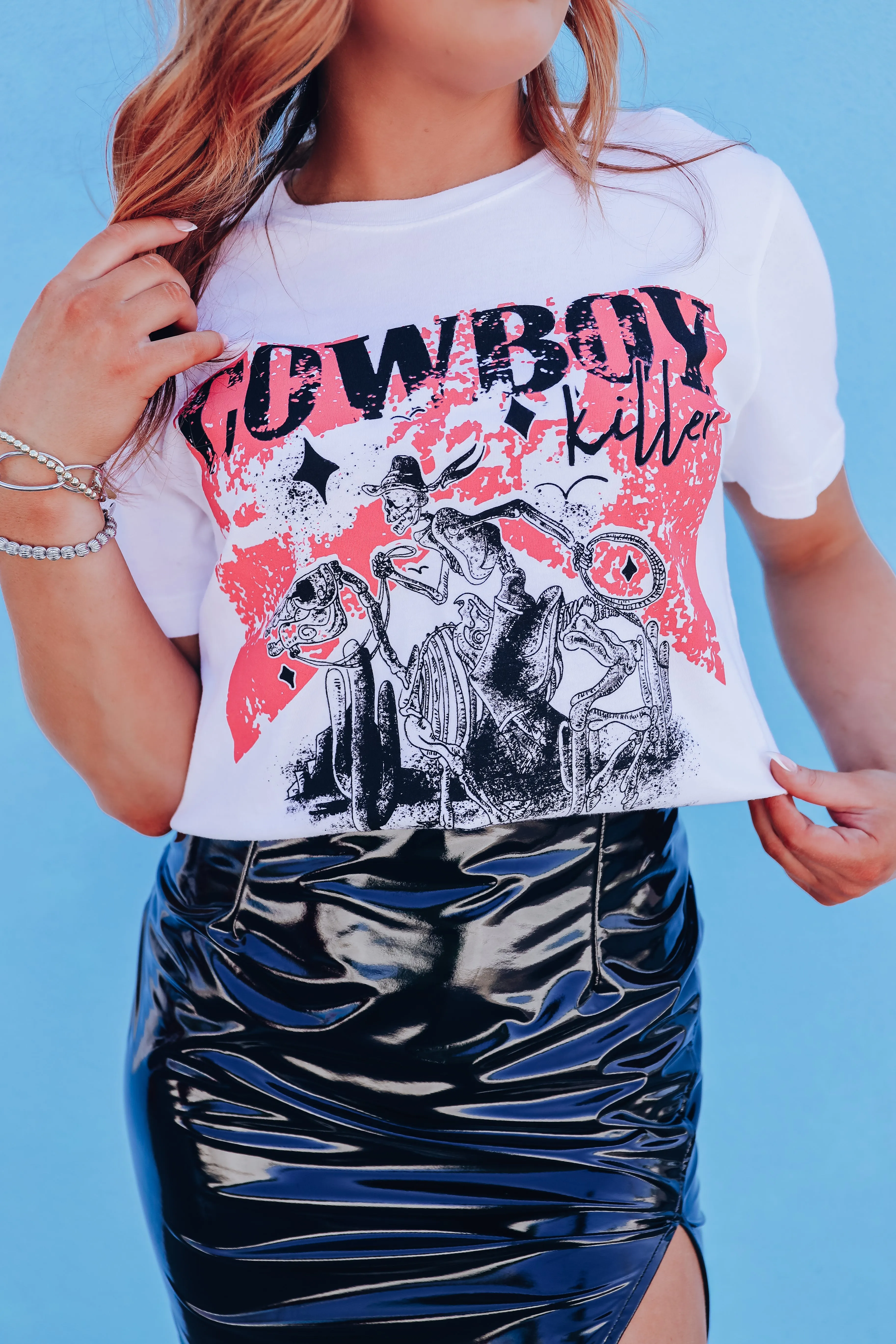 Cowboy Killer Graphic Tee - White