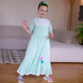 Day Dreamer- Mint Dress with Hearts for Girls