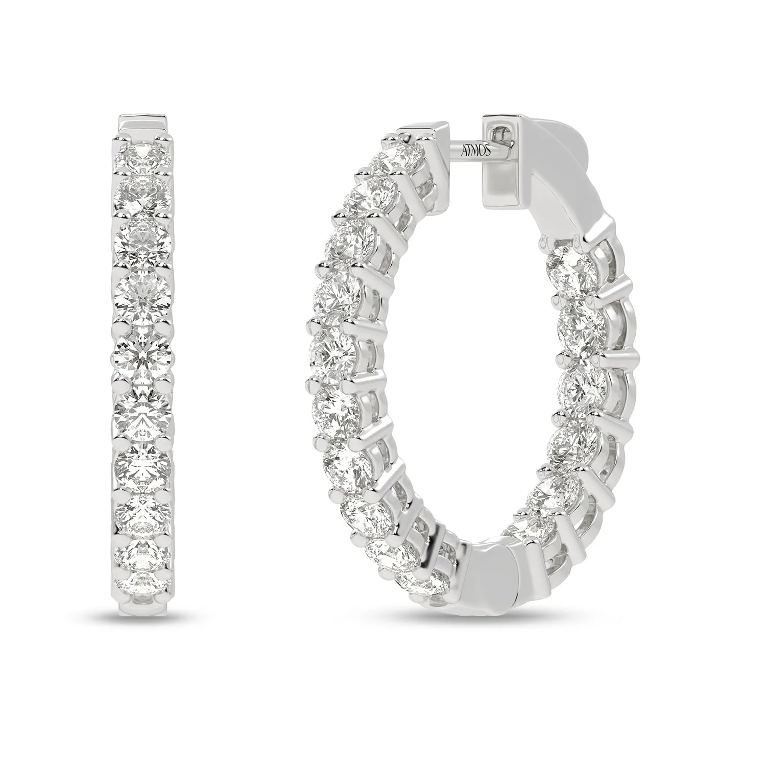 Diamond Charming Hoops