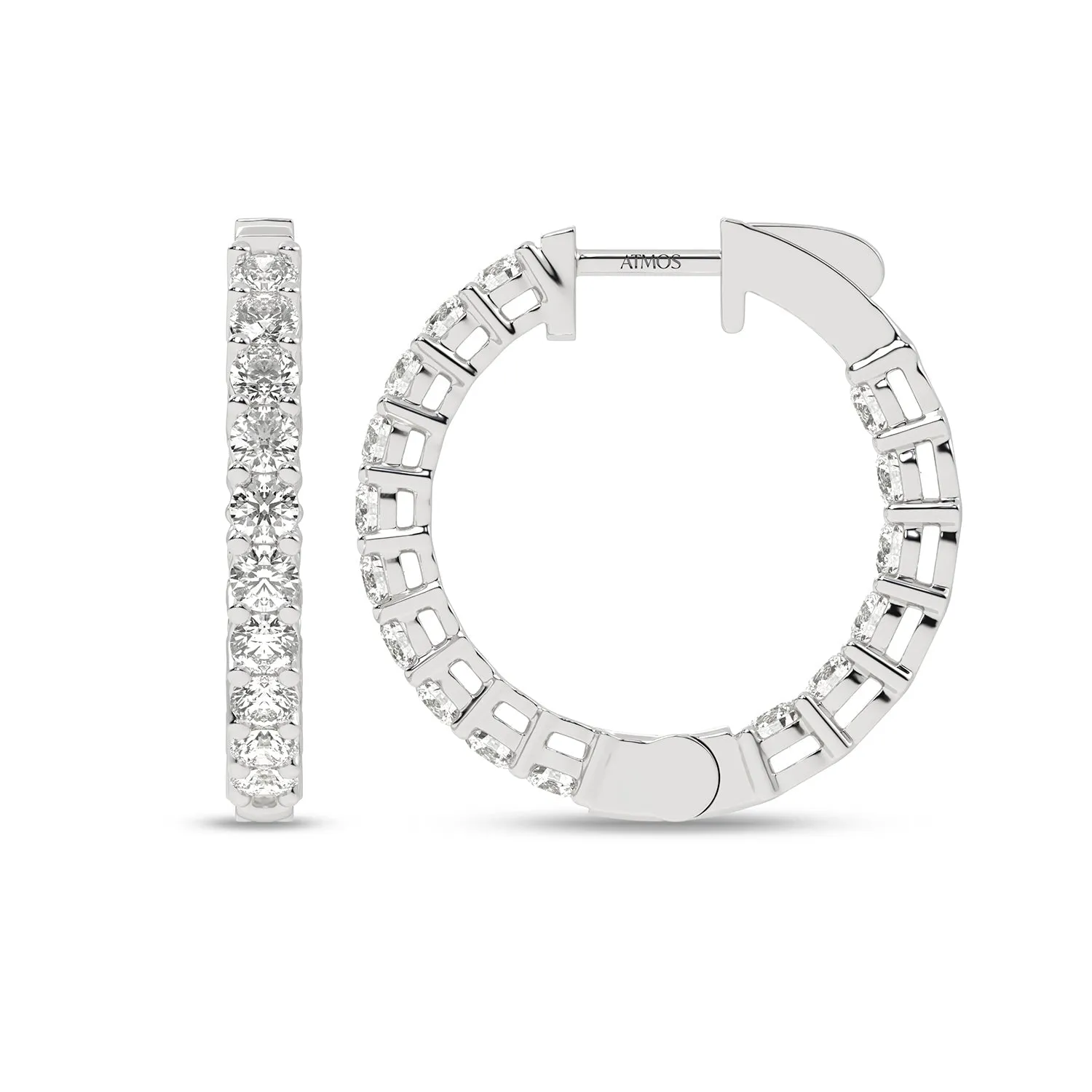 Diamond Charming Hoops