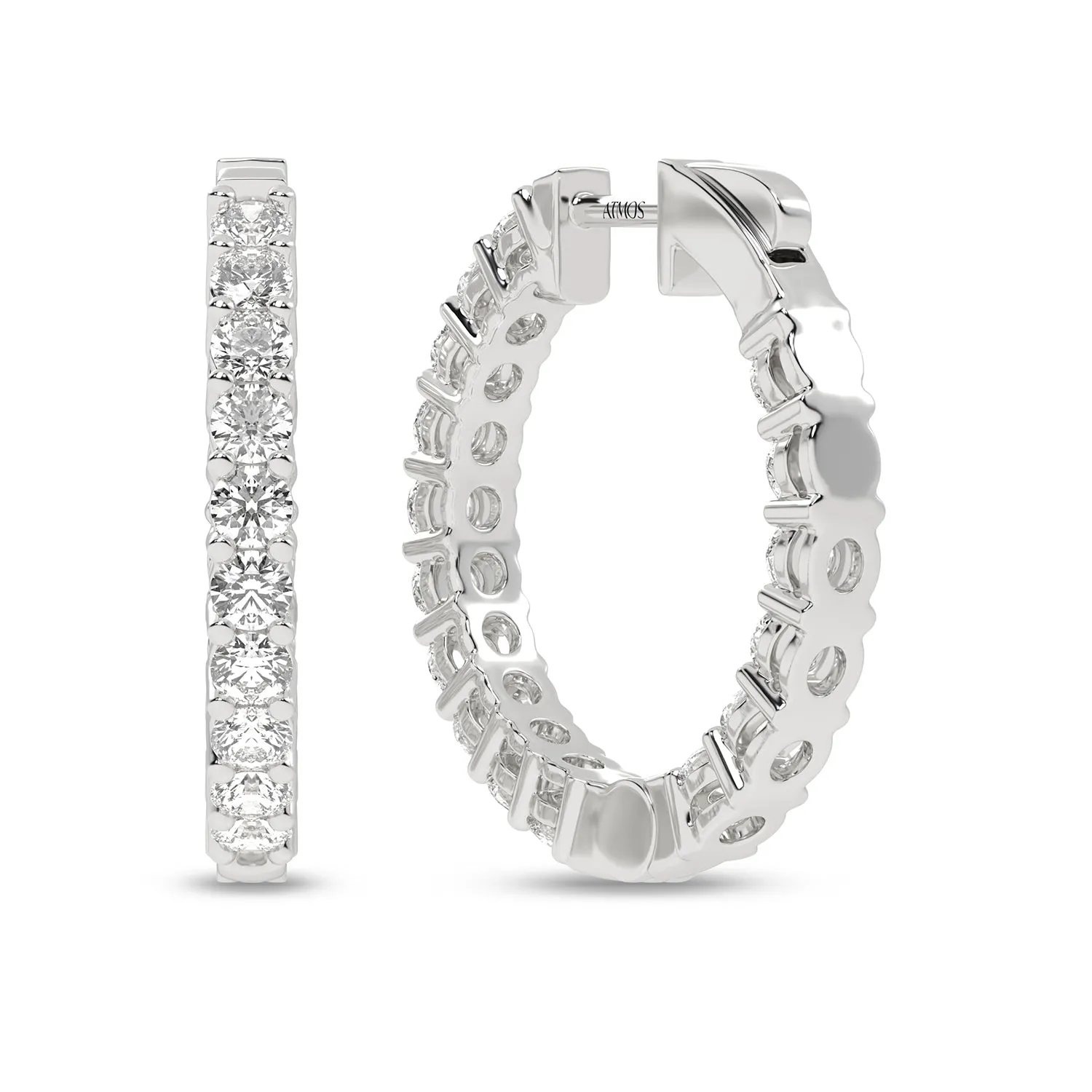 Diamond Charming Hoops