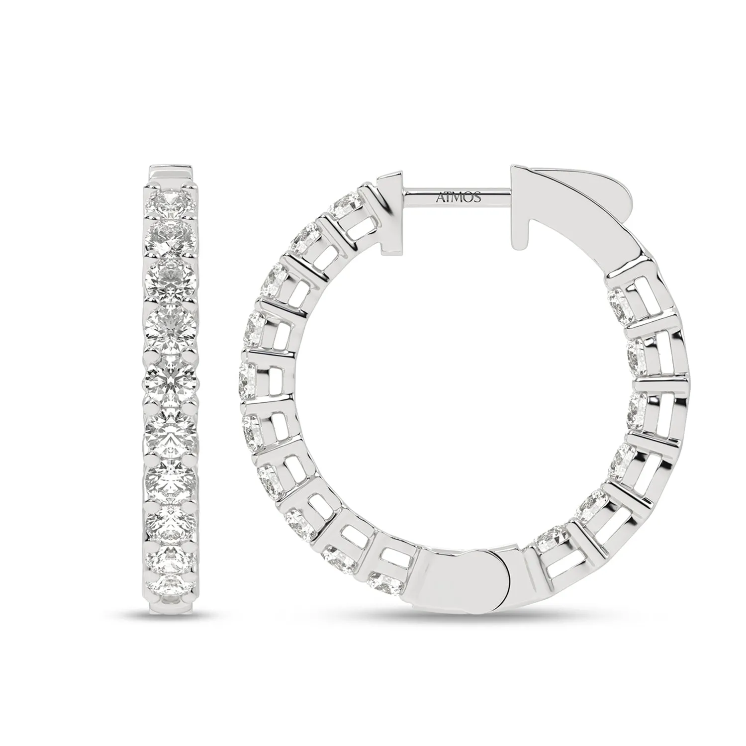 Diamond Charming Hoops