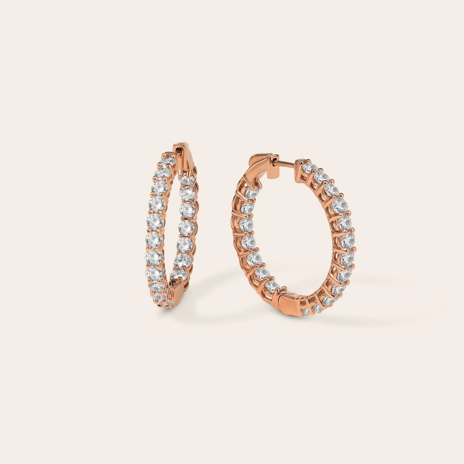 Diamond Charming Hoops