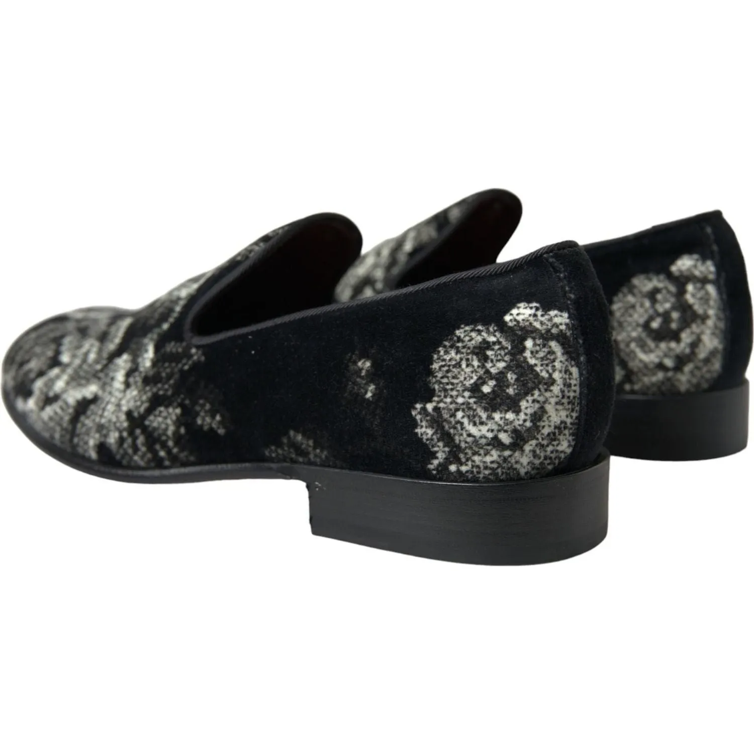 Dolce & Gabbana Elegant Floral Velvet Loafers