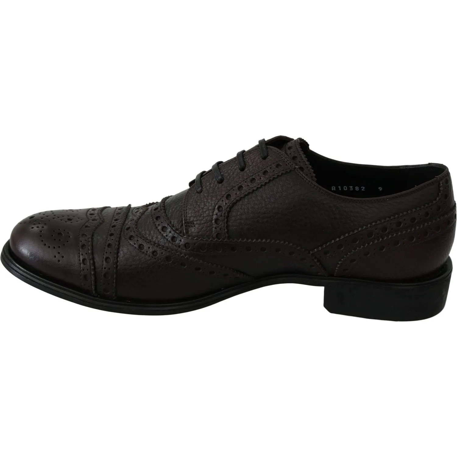 Dolce & Gabbana Elegant Mens Leather Derby Dress Shoes