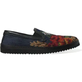 Dolce & Gabbana Elegant Multicolor Floral Loafers