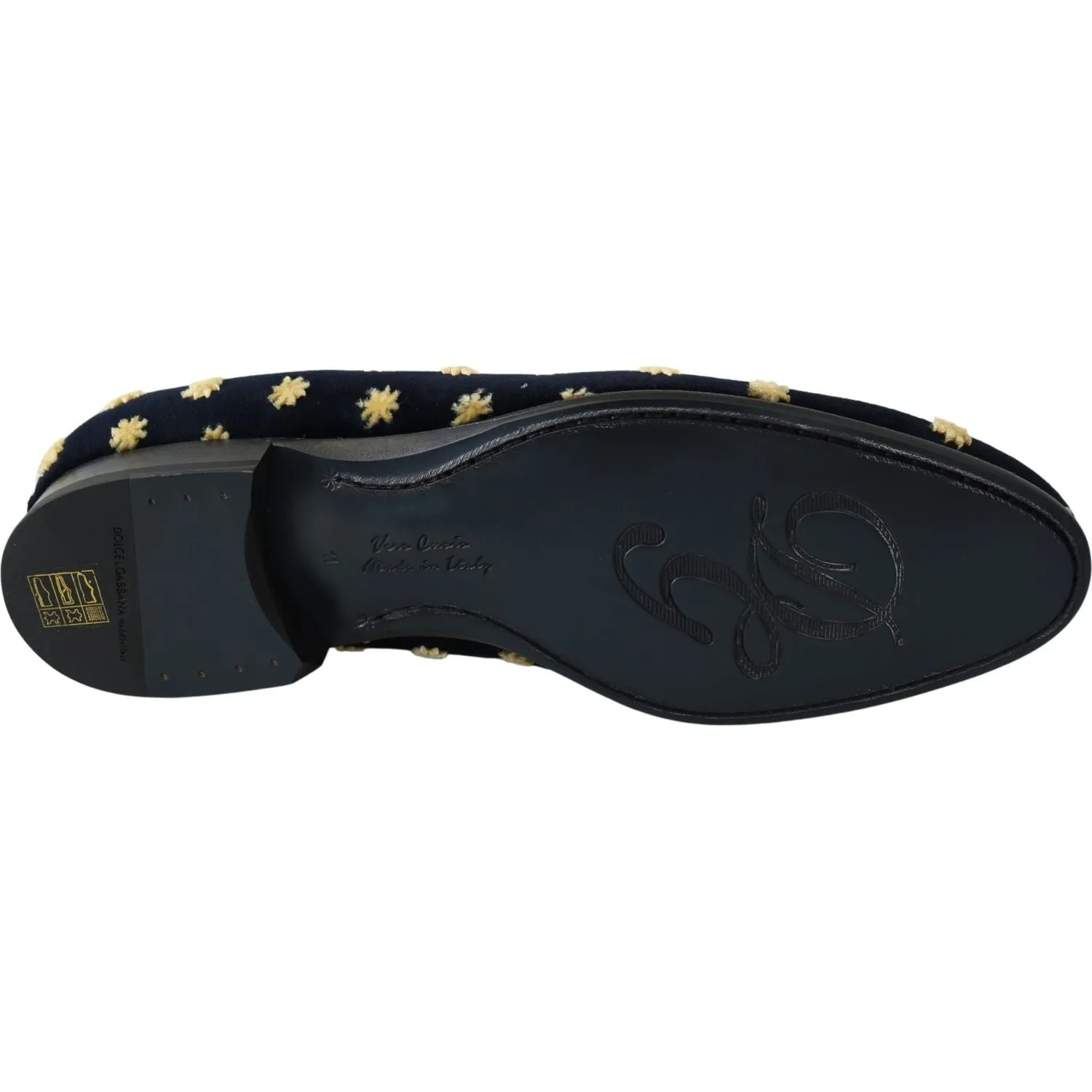 Dolce & Gabbana Elegant Velvet Crown Embroidery Loafers