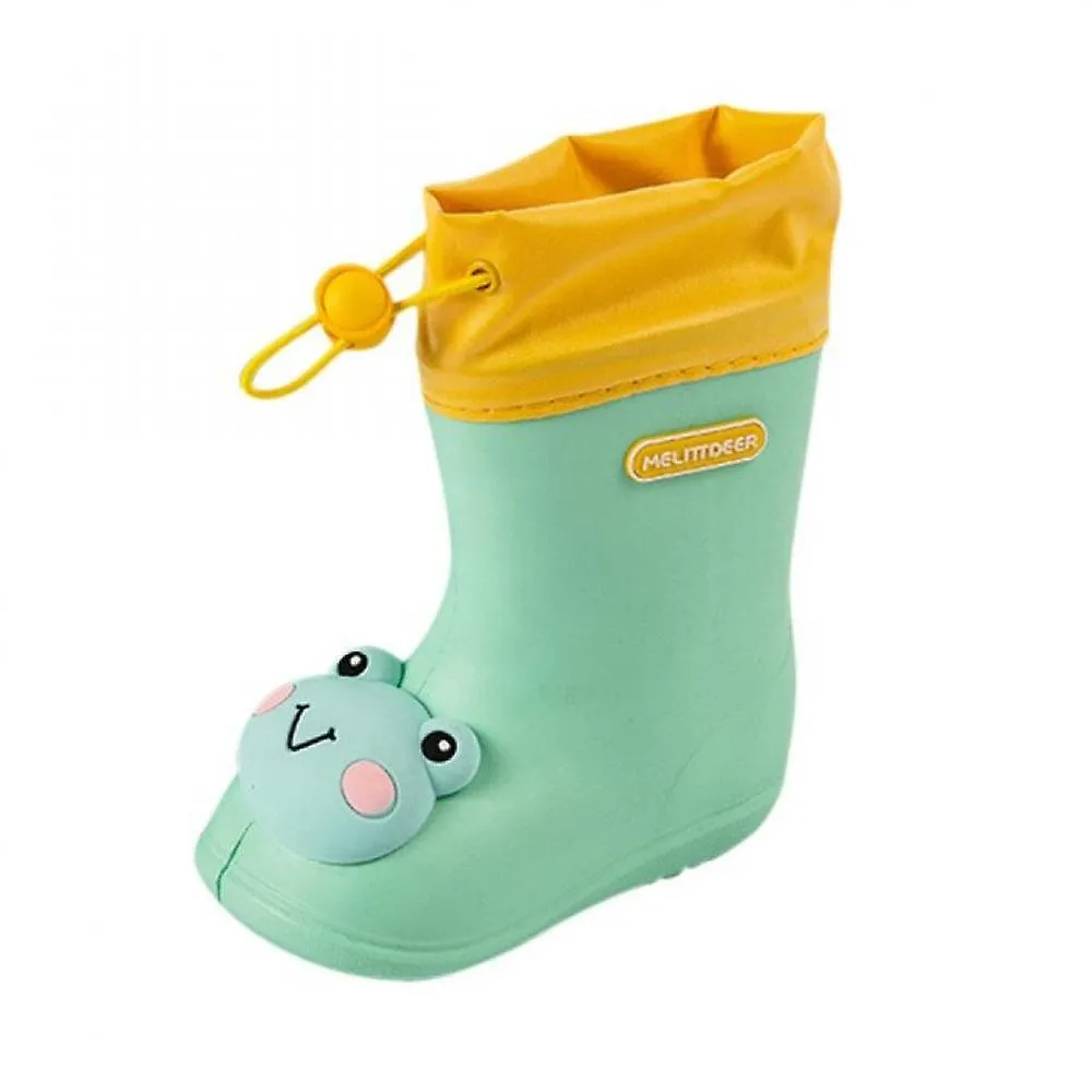 Green 170Children's Cartoon Pvc Rubber Waterproof Rain Boots Fashion Classic Baby Water Shoes Rabbit Frog Dolls Boys Girls