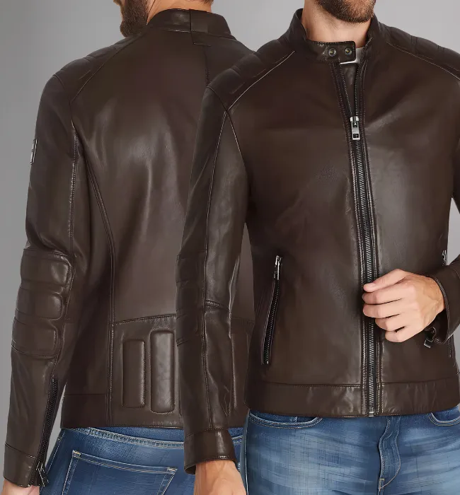 Mens Dark Brown Elegant Leather Jacket