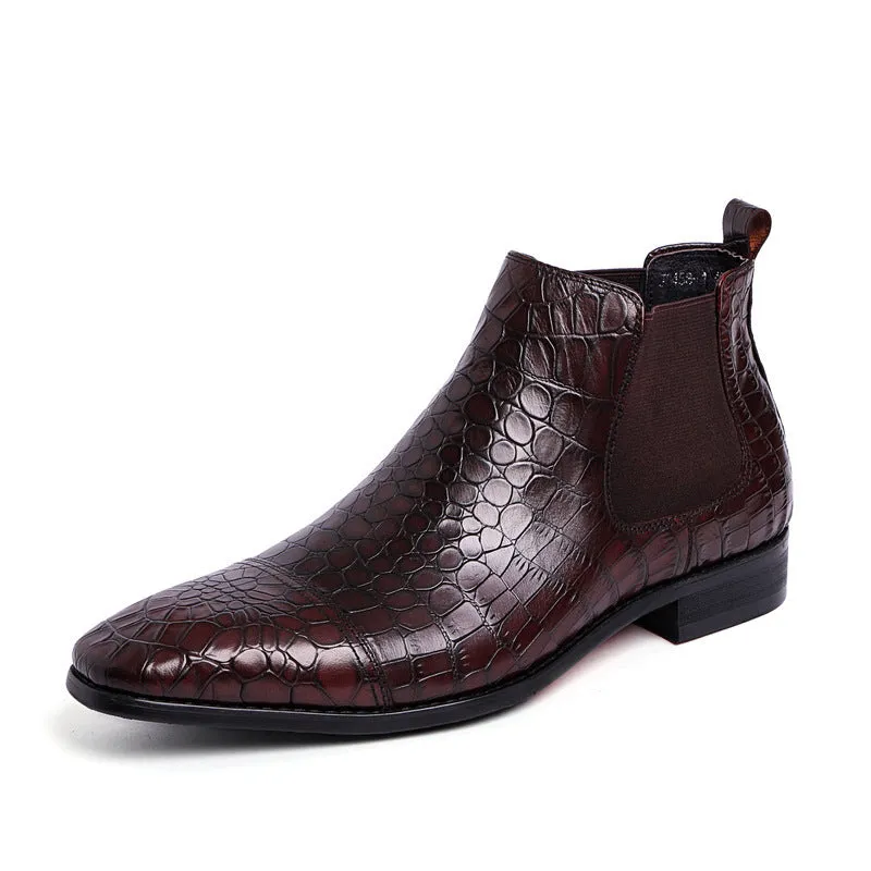 Men's High Leather Boots - Style and Comfort in Every Detail