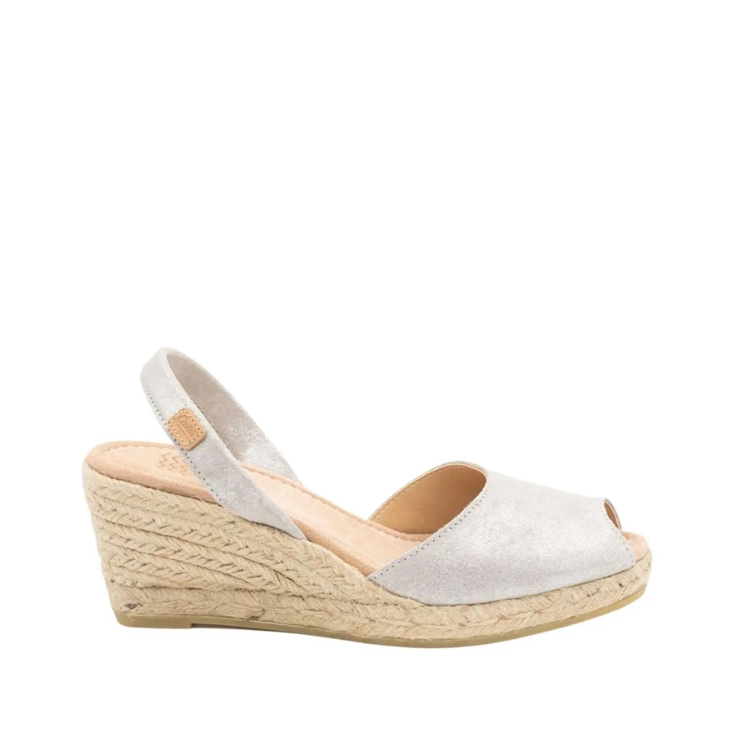 Metallic Open Toe Leather Menorcan Espadrille For Women - Frida Montada 2006 H Saturno