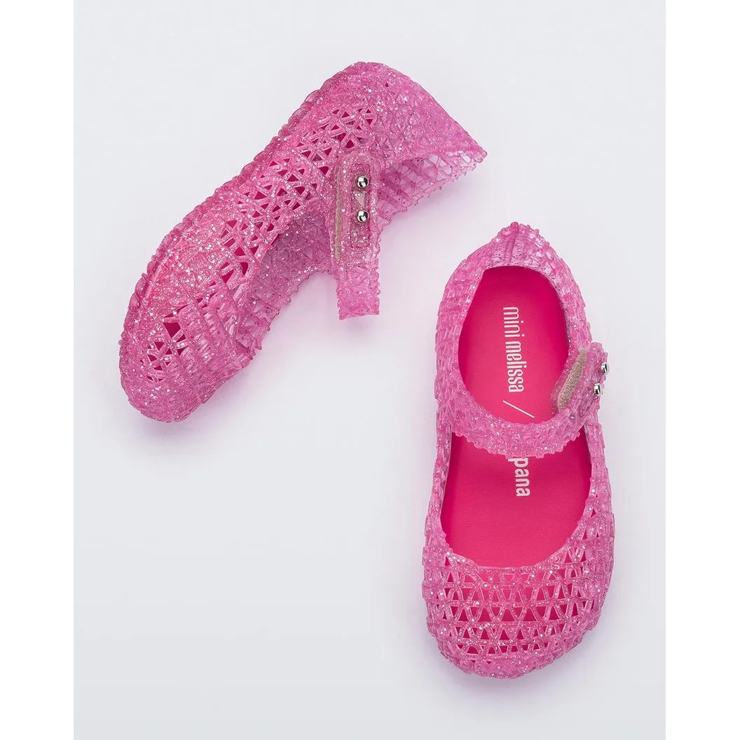 Mini Melissa Mini Campana Papel BB - Pink Glitter