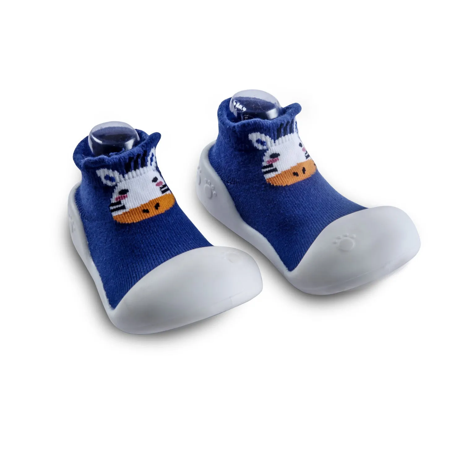 Newborn Anti-Skid Rubber Sole Slip-On Shoes Cat - Blue