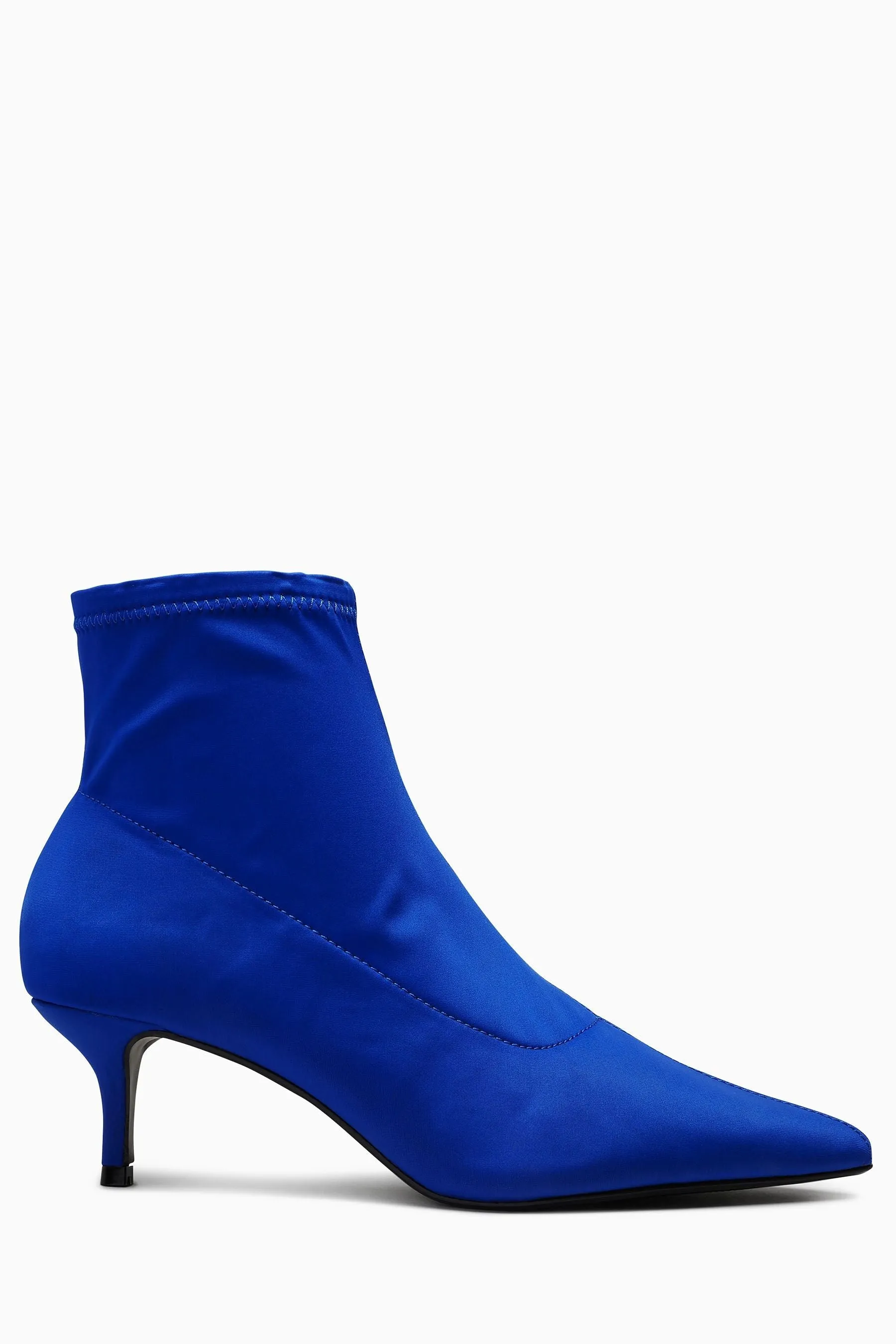 Next Womens/Girls  Blue Kitten Heel Sock Boots