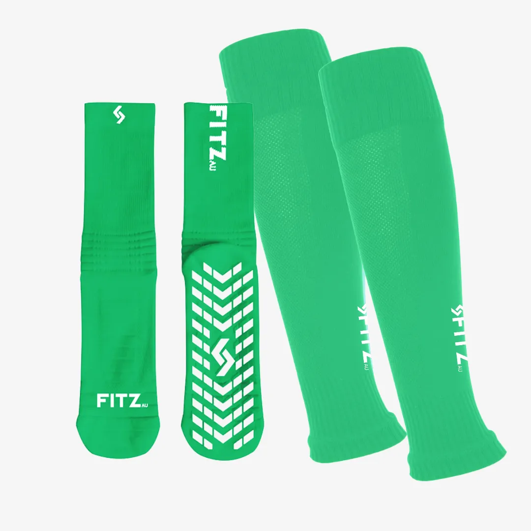 Player Pack Grip Socks   Leg  Sleeves Green