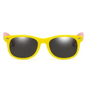 Rainbow - (Age 3-12)Kids UV400 Protective Polarized Sunglasses-Yellow&Pink