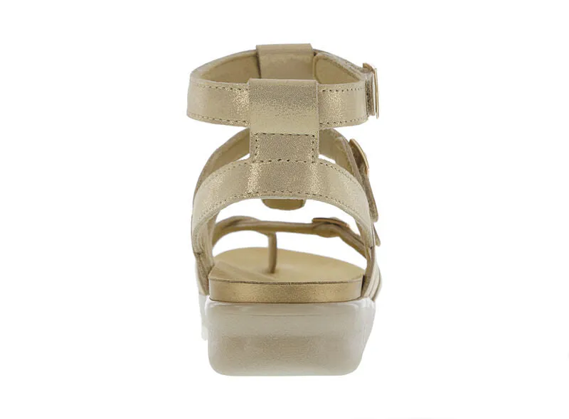 SAS Women's Aria Gladiator Sandal SOFT GOLD