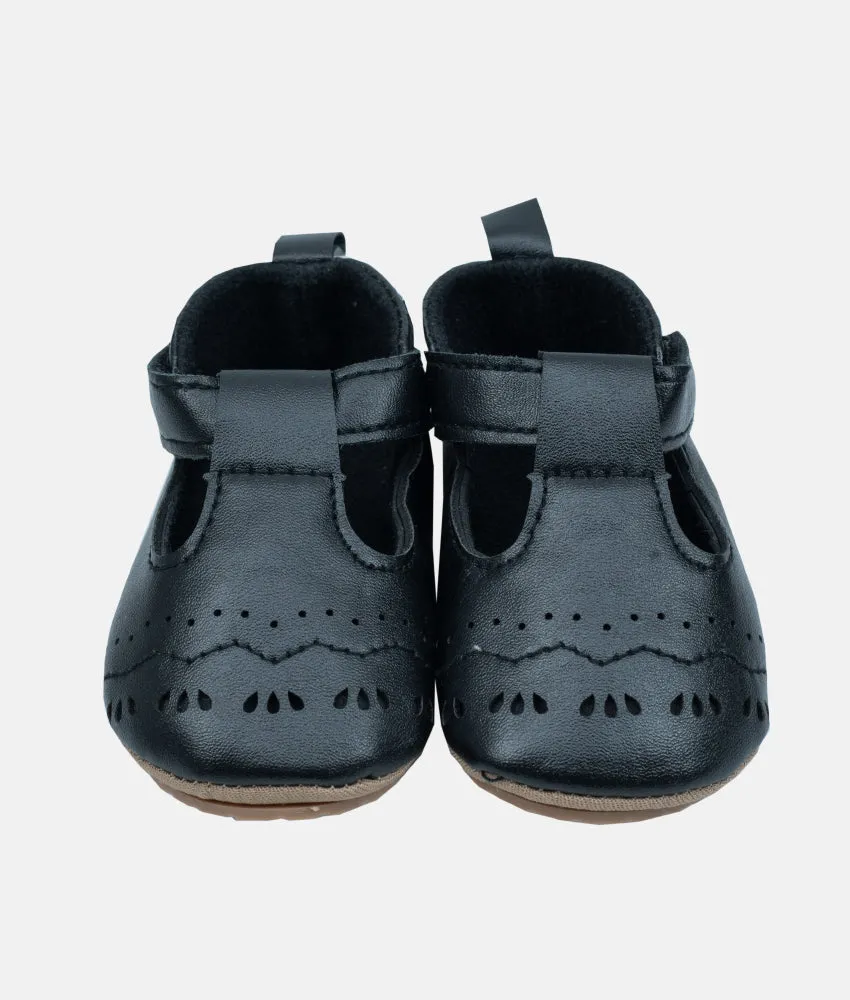 Toddler Baby Girls First Walker Shoes - Black