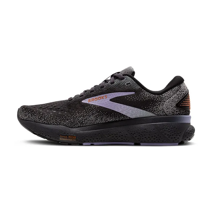 WOMEN'S BROOKS GHOST 16 1204071B093 COLOR:  EBONY/LAVENDER/COPPER